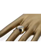 14K Жовте золото Аквамарин Каблучка Вінтаж вироби vrc036y